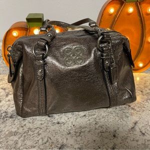 Small coach pewter shoulder bag